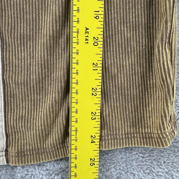 Gimnicks by BKE Thermal Top S Mustard Rib Cable Knit Crew Neck Key Hole Stretch - Picture 10 of 13